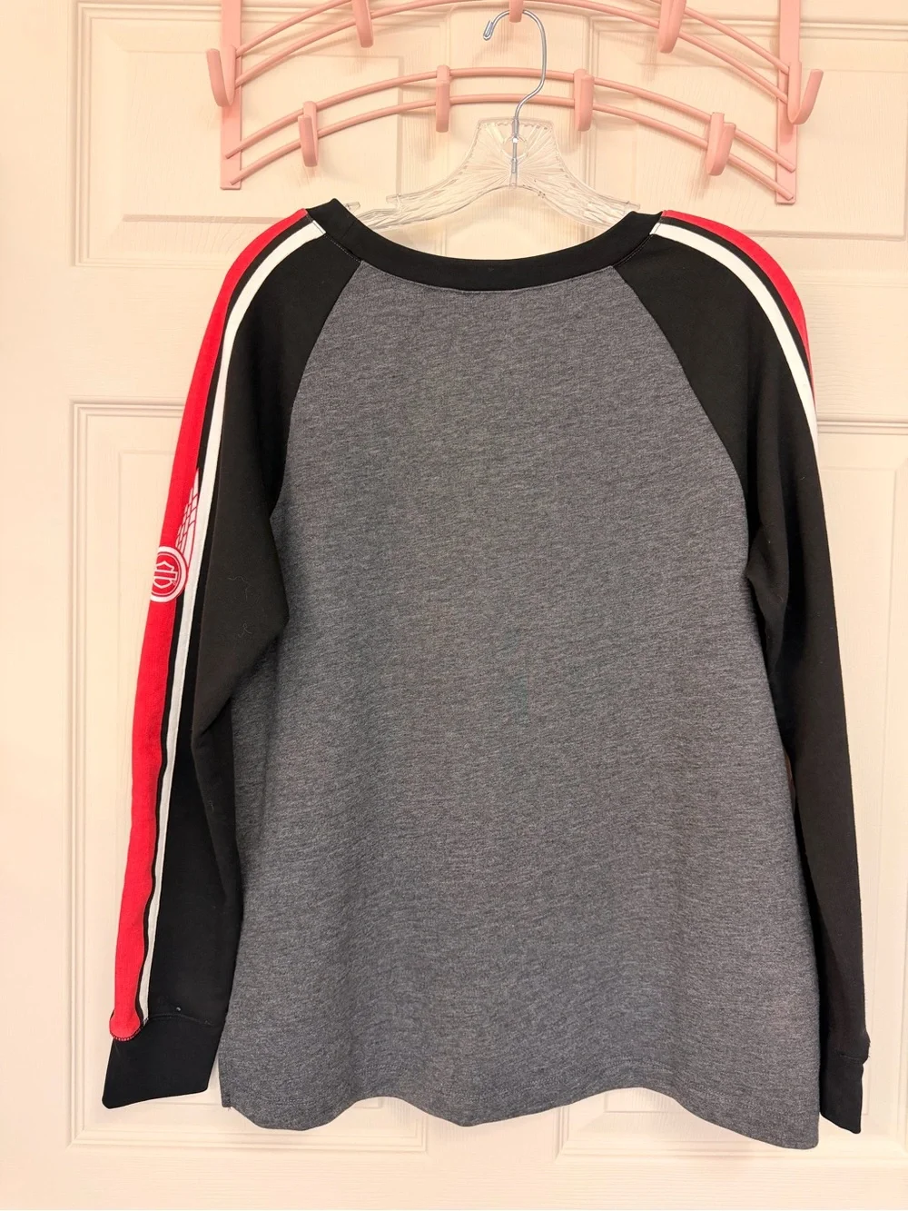 Harley-Davidson Men’s Charcoal Gray and Black Crewneck with Red Stripe